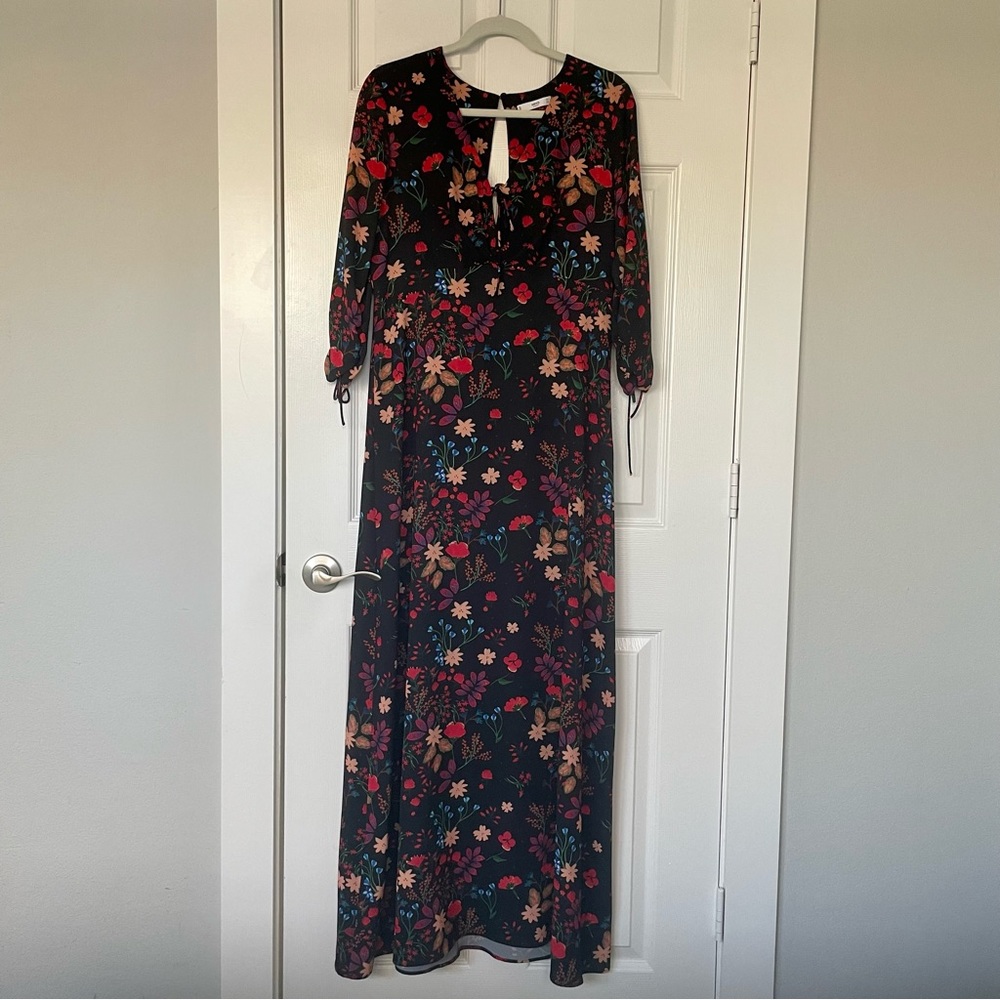 Mango floral maxi dress